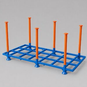 Reinforced 6-post 2.4M steel post stillage cage, 1000kg rated — Hobbs Displays