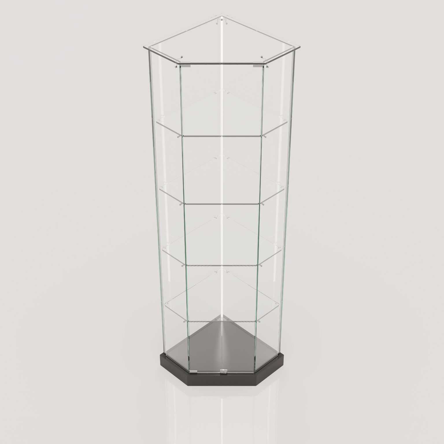 ClearEdge Slim Corner Glass Display Cabinet