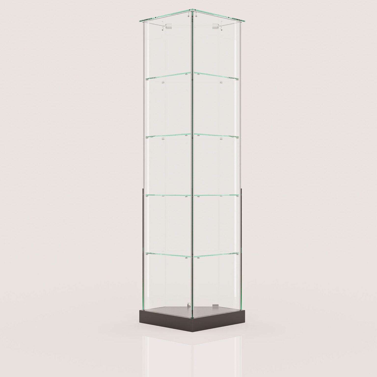 ClearEdge Slim Corner Glass Display Cabinet